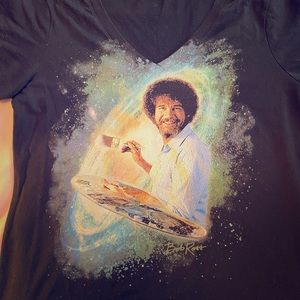 BOB ROSS V NECK TEE!